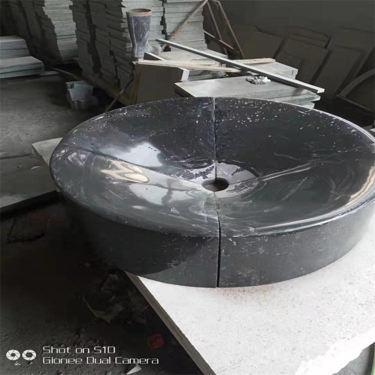 加工定制中国黑花岗岩墓碑 桌面地面背景板广场树坑石