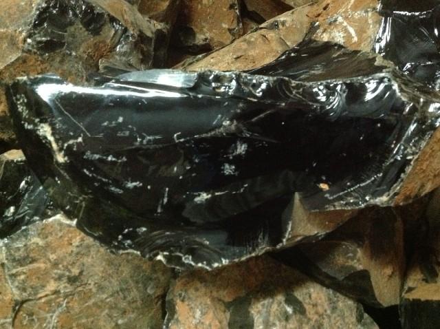 黑曜石 华彩建材 玉石矿石 工艺品黑曜石 30公分 消磁 护身能量石 