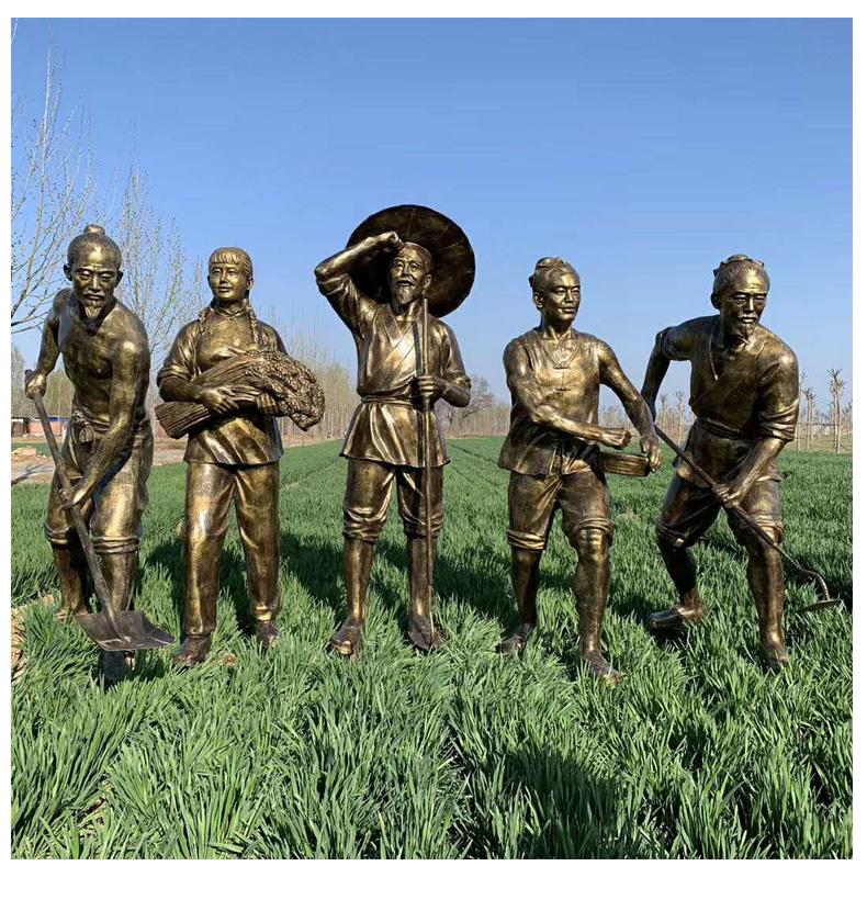 农耕雕塑人物雕塑铸铜雕塑景观雕塑