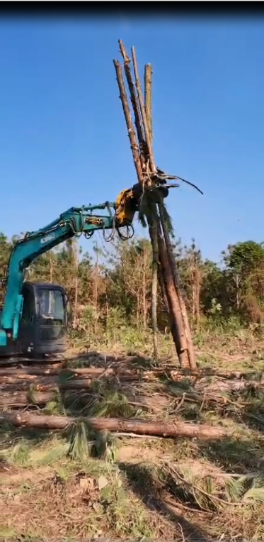 双缸360度旋转抓木器 适用挖机（5吨—30吨）