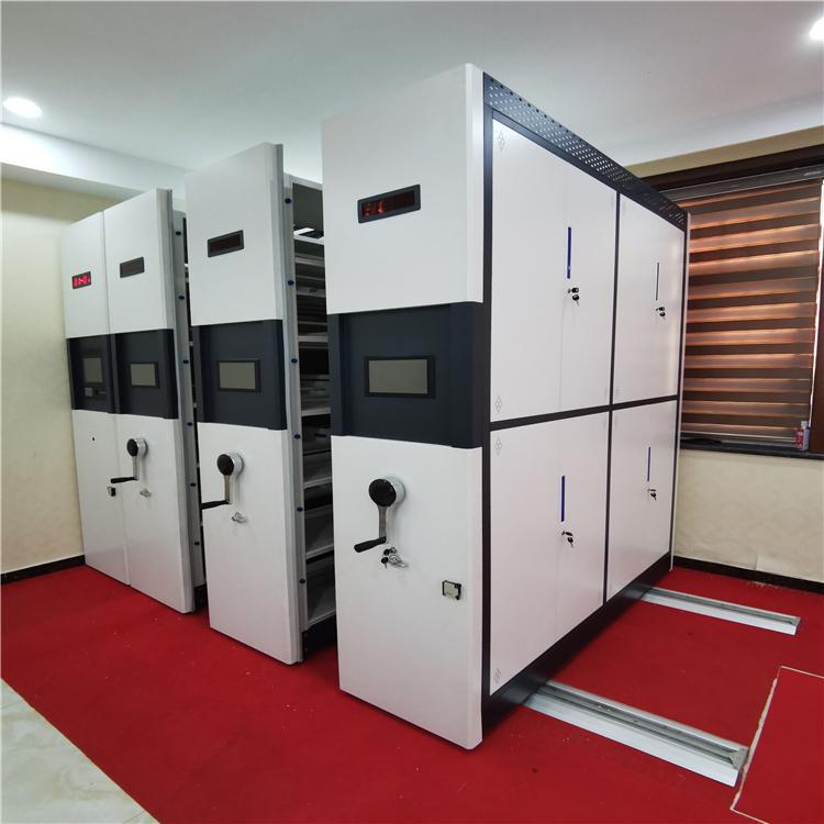 密集架厂家批发智能档案室密集柜 手摇式移动钢制档案柜文件柜