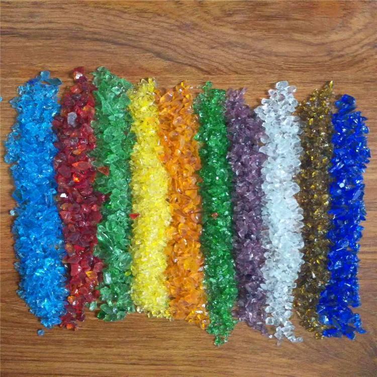 厂家批发玻璃砂 蓝色 抛光圆粒鱼缸造景水族装饰底沙 四色可选