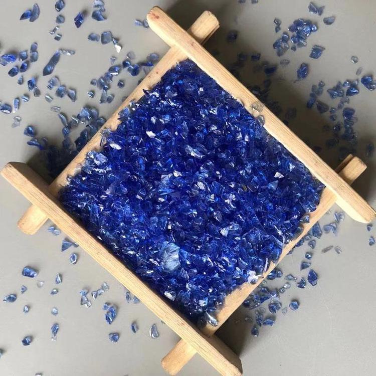 现货供应五彩色玻璃砂蓝色 绿色 高白 黄色 红色玻璃砂玻璃颗粒