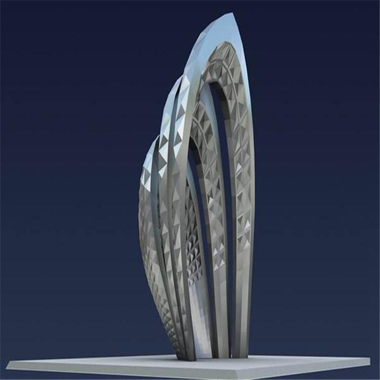 不锈钢几何鹿雕塑 定制园林景观小品售楼处展示装饰摆件 金属白钢标志镜面