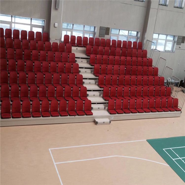 看台座椅厂家 健林 小型看台伸缩移动式看台 常年供应 体育场馆座椅