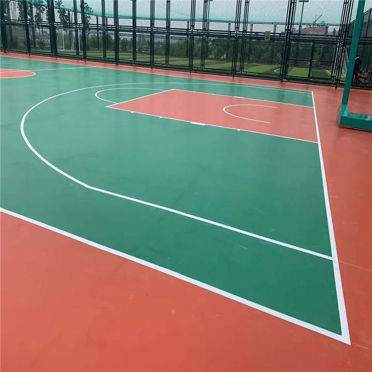硅PU篮球场地 羽毛球场地 学校体育场地 塑胶场地施工