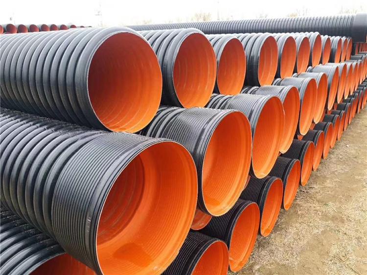 HDPE双壁波纹管 市政建筑排水排污管 通讯电缆光缆保护 可定制