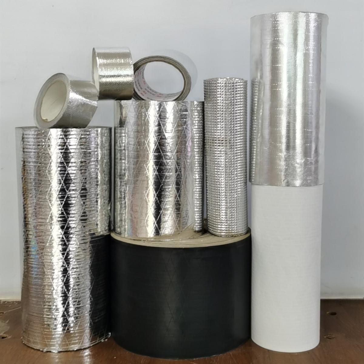 铝箔布 防火玻纤铝箔布 草纸网格膜 木浆纸网格膜 彩色压花铝