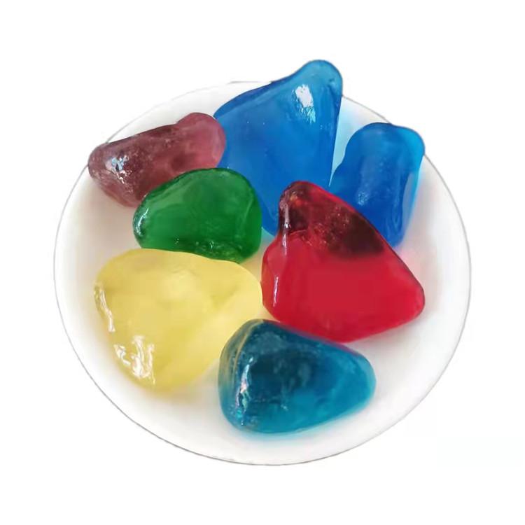 炫彩玻璃卵石 彩色鹅雨花石 造景装饰铺路用