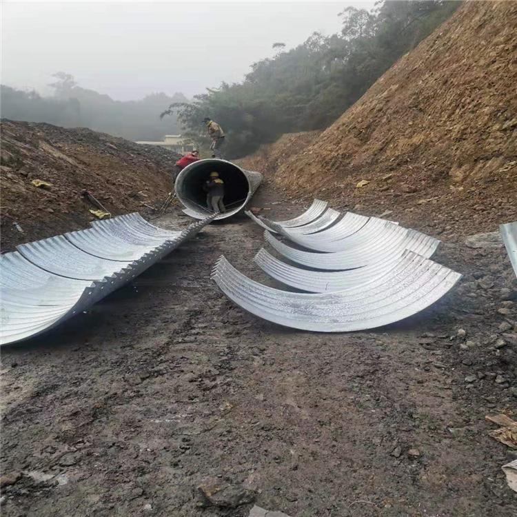 波纹管涵厂家 钢波纹涵管价格 钢波纹管 钢制波纹管涵