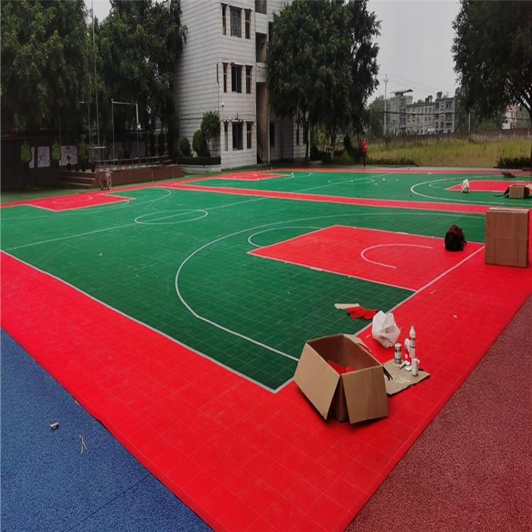 球场运动悬浮地板 软连接运动地板 快速拼装地板