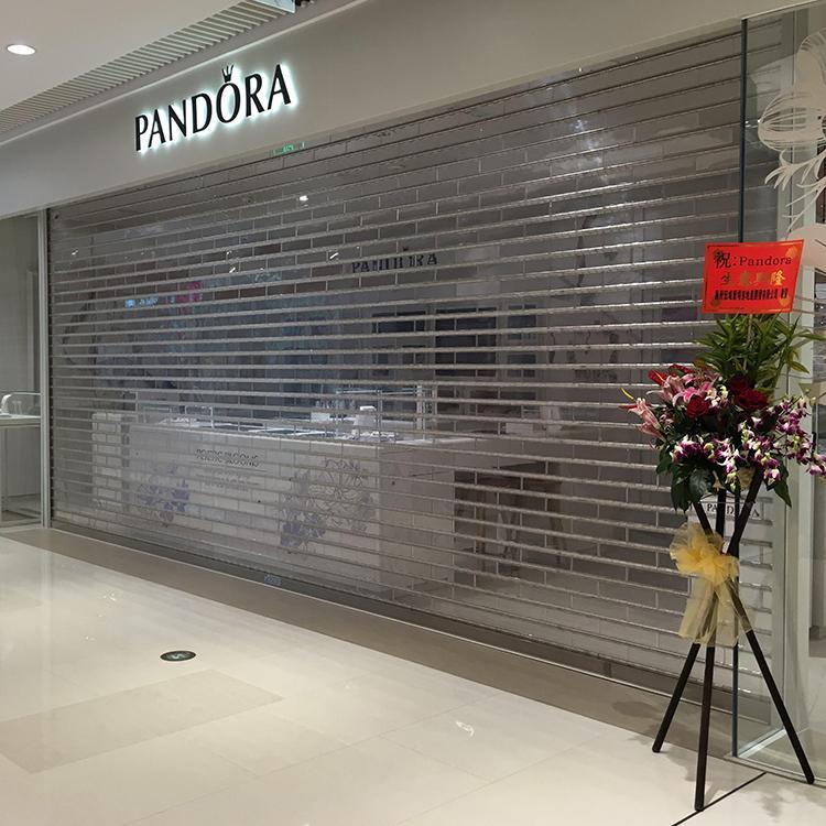 铝合金双层金融场所防盗卷帘门 商业电动资质工业水晶卷闸门