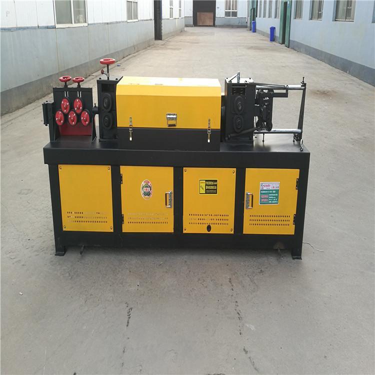 多功能钢管调直机厂家 康巨机械供应双曲线脚手架调直机 除锈刷漆一体机价格优惠