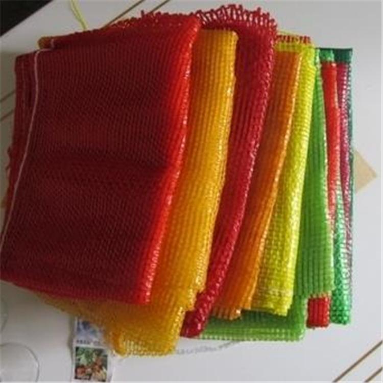 塑料针织网袋 橘红色pe聚乙烯水果网袋 供应价格农产品网袋 