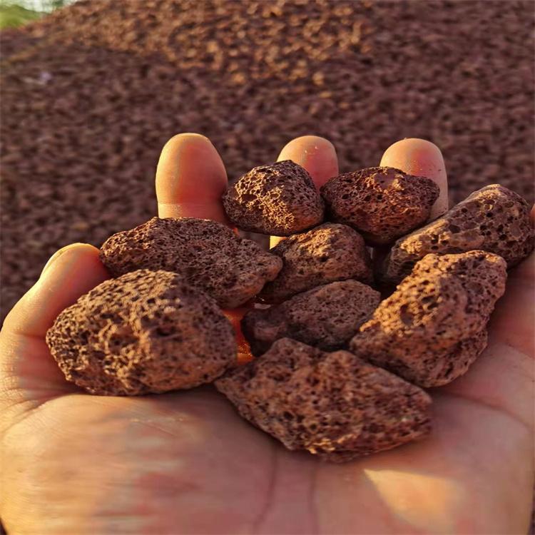 污水处理火山石人工湿地火山岩红色黑色