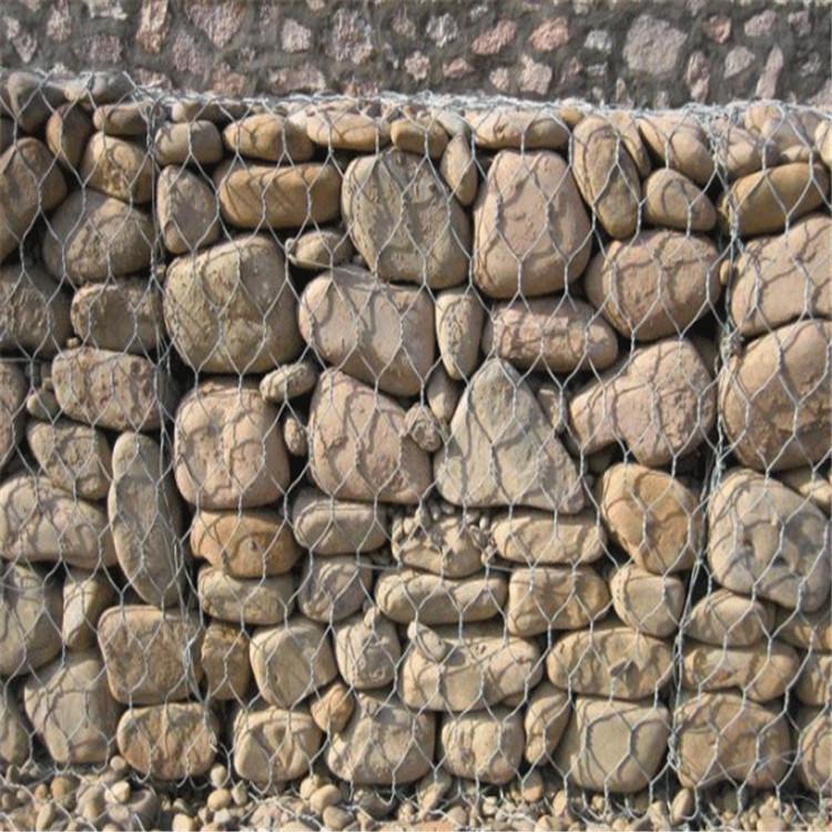 河道防洪石笼网箱厂家 雷诺护垫铅丝笼 护坡生态河堤格宾石笼网