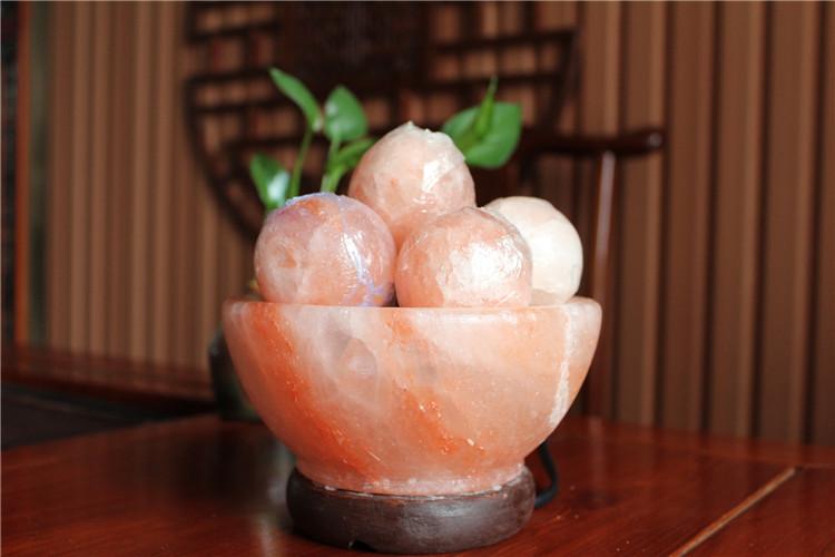 聚宝盆造型盐灯 水晶雕刻聚宝盆盐灯 水晶灯床头灯玫瑰盐灯