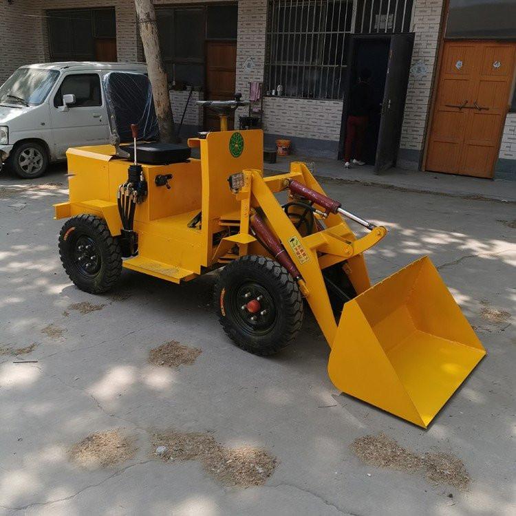 迷你四驱铲草铲机 16马小型力装载机 抓铲一体机
