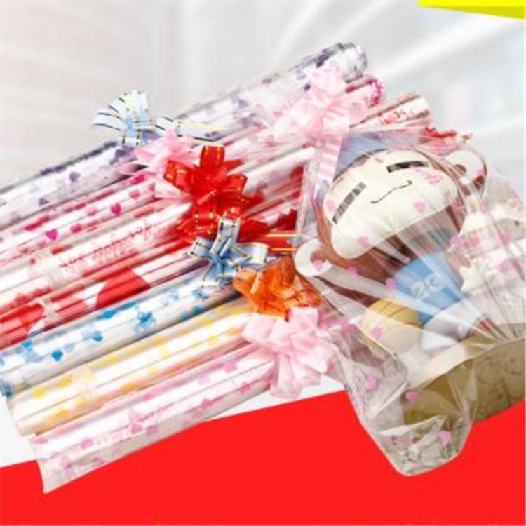 厂家直销公仔玩偶塑料包装袋娃娃袋水果花篮透明包装袋婚庆礼品袋