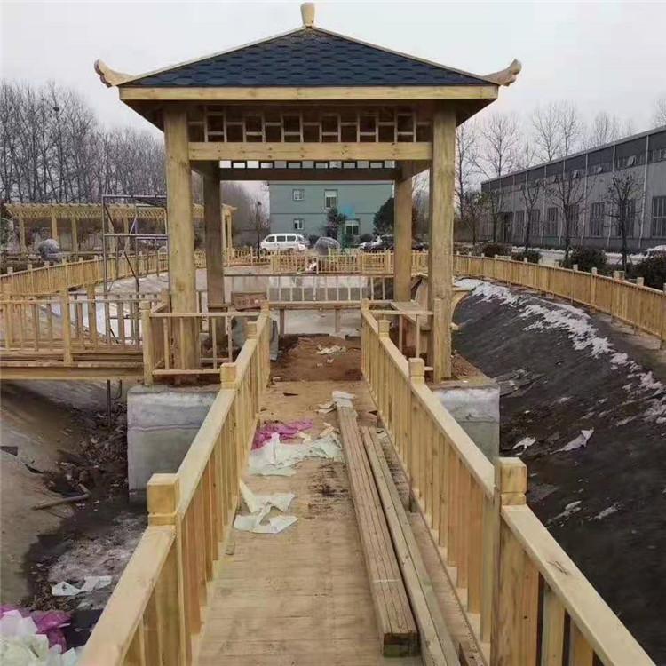 防腐木凉亭生产商 仿古民宿木屋  防腐木生态木屋