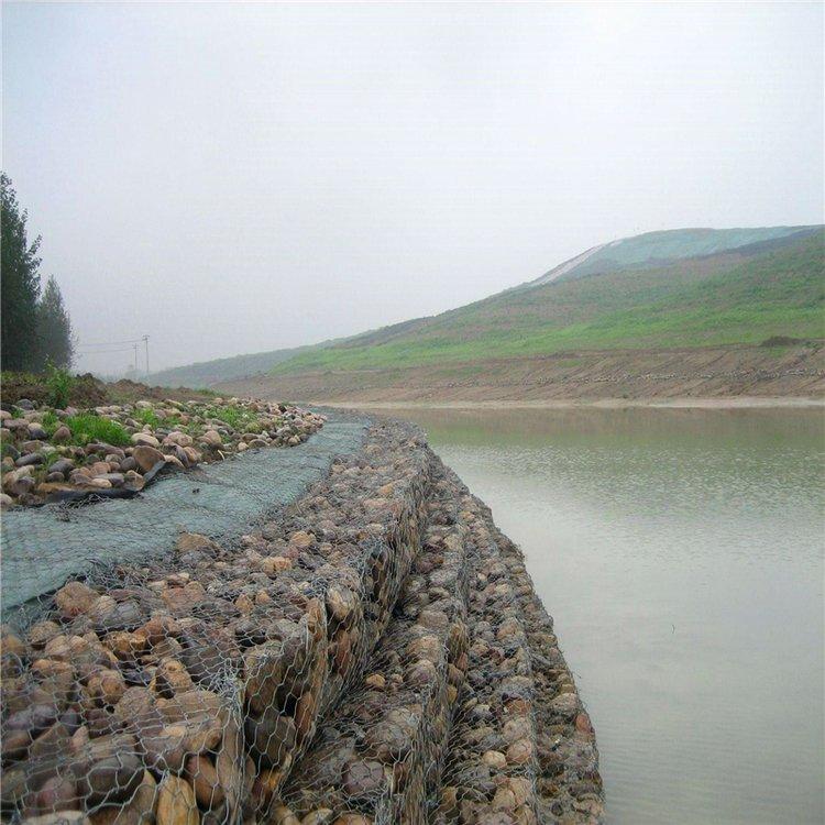 石笼网 堤坝铅丝石笼网锌铝合金铁丝山体边坡拧花六角隔离石笼网