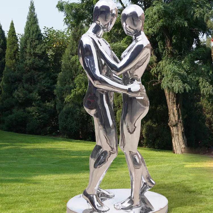 不锈钢雕塑厂家定制镜面人物不锈钢雕塑 城市室外公园景观雕塑