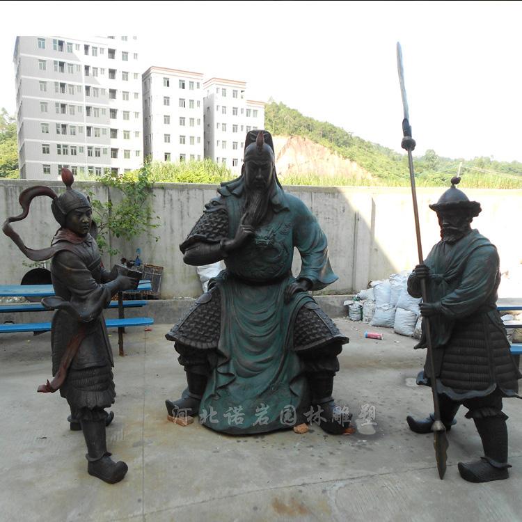 关羽铸铜雕塑  人物造型雕塑   三国雕塑设计