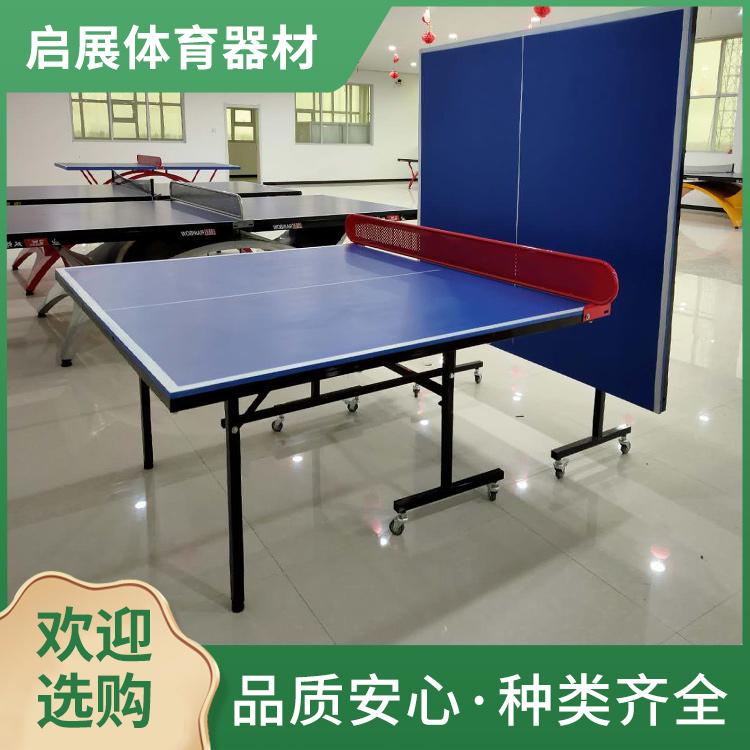 乒乓球台 室内单折移动球台  可移动彩虹退乒乓球台