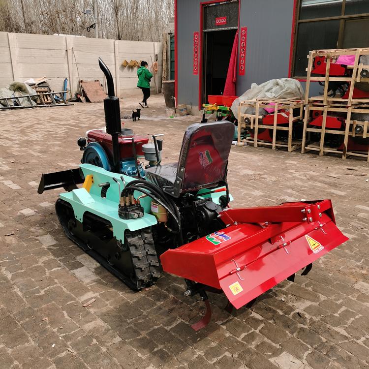 河北乾业农用四驱小型微耕机 多功能履带式旋耕机 座驾式旋耕机