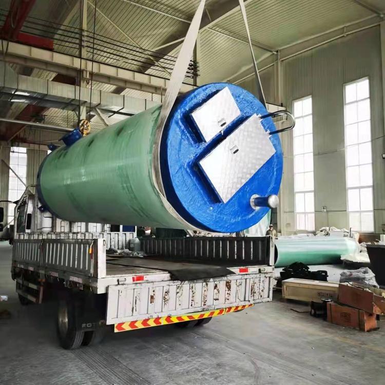 市政工程标准一体化预制雨水污水提升收集玻璃钢泵站