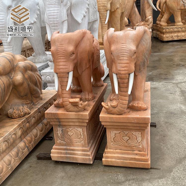 小区门口大象石雕 石雕大象费用 公园石雕大象生产厂家