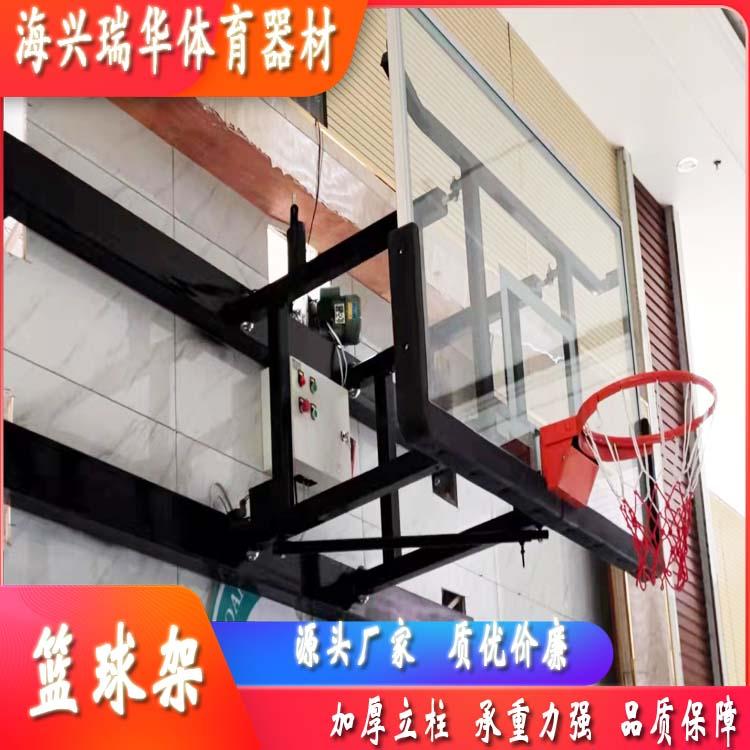 挂墙式 墙体 悬臂篮球架 球馆室内用 承重力强加固钢材 海兴