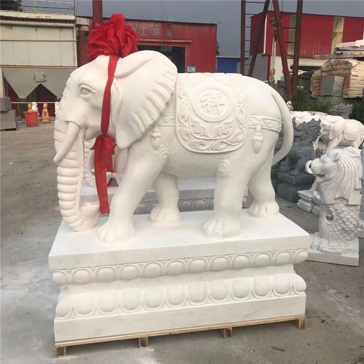石雕大象 汉白玉石雕大象 晚霞红石雕大象 销售价格