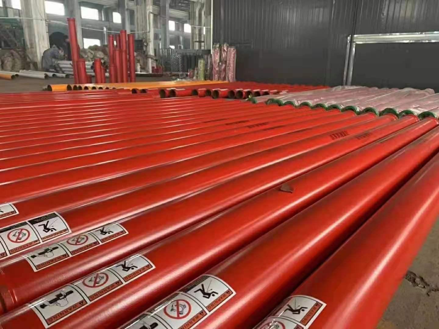 八万方泵车耐磨管 烤漆耐磨管道     混凝土输送泵管生产厂家