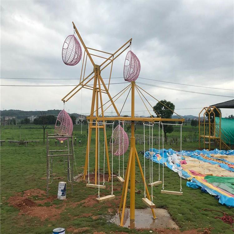 石家庄秋千旋转大风车大型景区游乐设备网红桥生产厂家