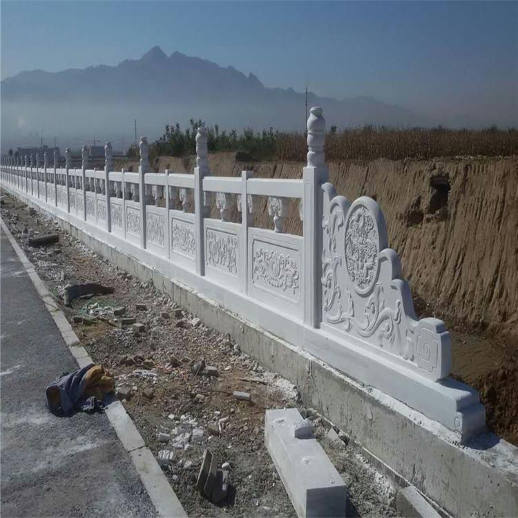 石栏杆 公园河道芝麻白花岗岩石栏杆 庭院阳台石栏杆