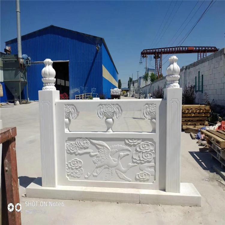 大理石栏杆 室外石雕围栏  石栏板定制