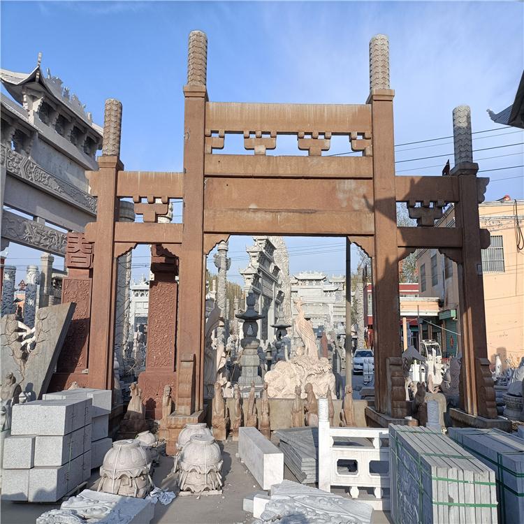 仿古石雕牌坊牌楼 园林景区石栏板 建筑石雕石栏板 