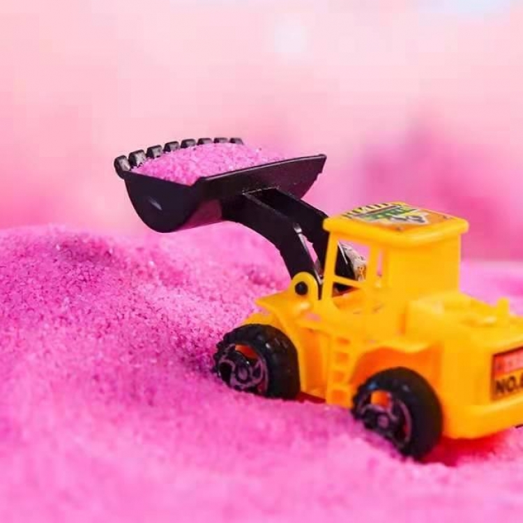  河北烧结彩砂基地厂家批发粉色彩砂 粉色沙滩沙 烧结彩砂  