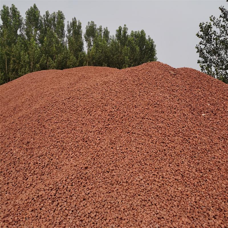 红色火山石 黑色火山石批发 造景园林用火山石 火山石颗粒