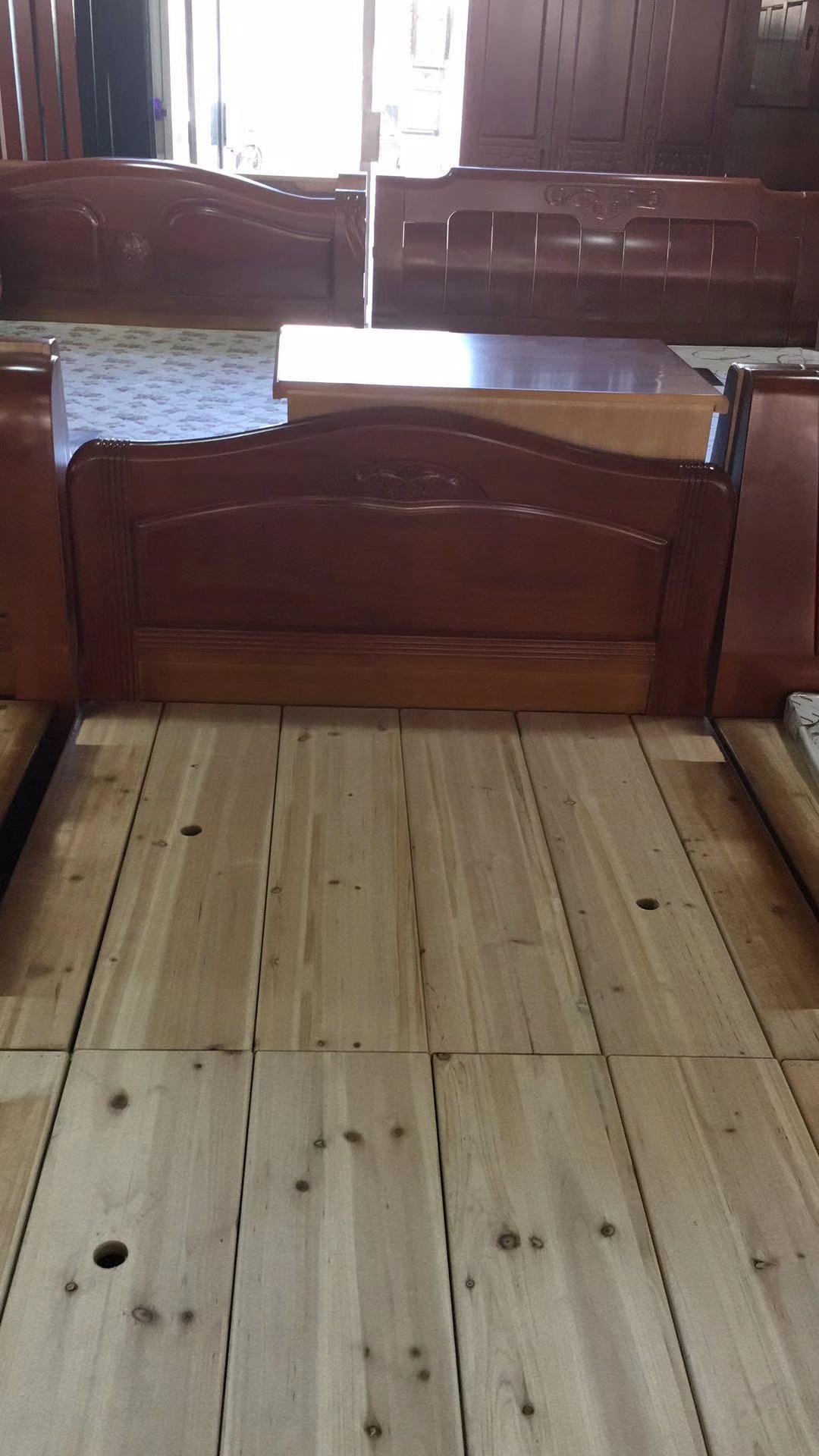 厂家直销储物床1米8实木双人床批发价格