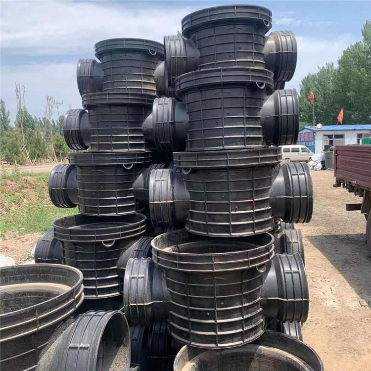 厂家销售 PE注塑检查井 塑料检查井  沉泥角通井 pe四通检查井规格多样     