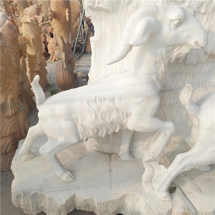 门口摆放石雕动物 石雕动物厂家 宏胜石业 定制汉白玉动物石雕