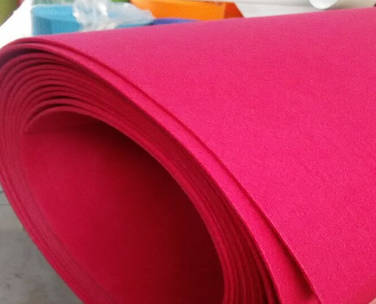 针刺化纤毛毡彩色毛毡条块丙纶化纤毛毡  硕泽 加工定做