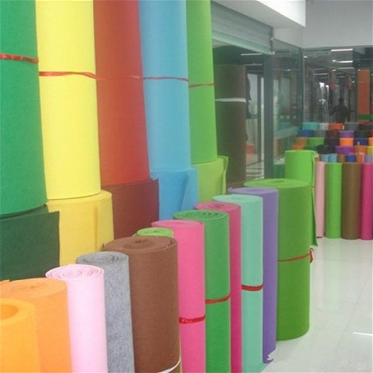 硕泽彩色毛毡 黑灰色黄色绿色毛毡 羊毛化纤毡 各种厚度产品