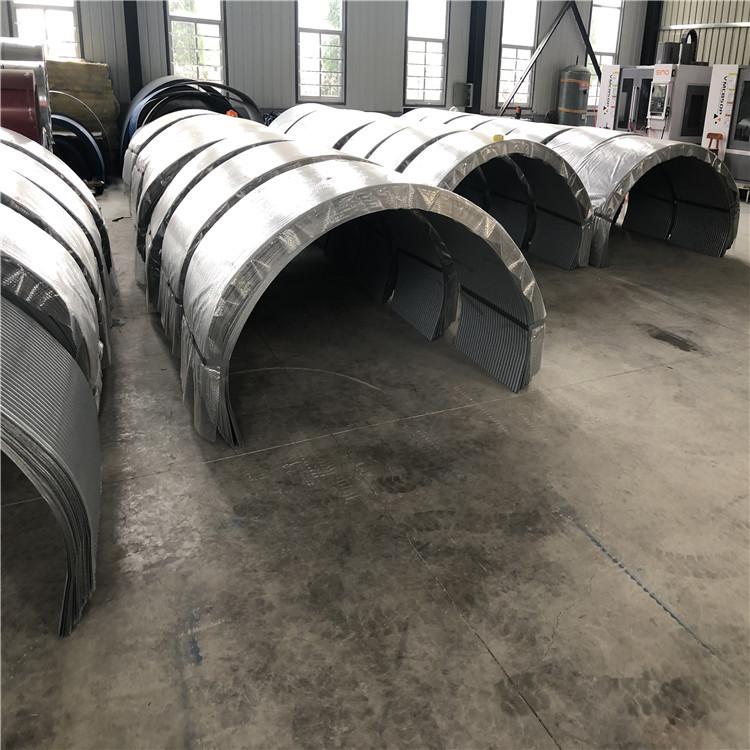 弧形彩钢皮带机输送机防雨罩瓦厂家主营热销厂家直销