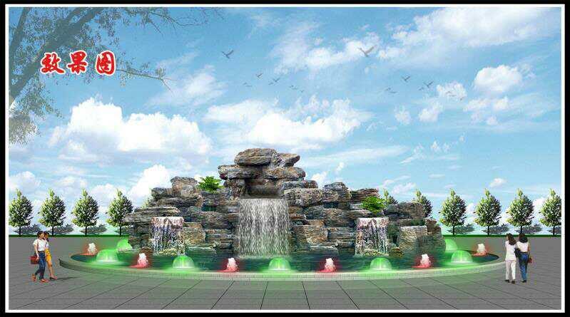 庭院千层石假山 大型千层石流水 批发制作