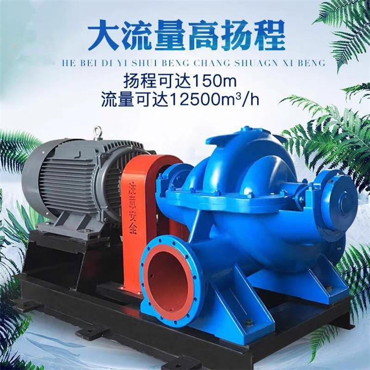 天泉双吸泵 6SH-9双叶轮离心泵 矿山给排水泵 灌溉用流程泵 蜗壳式