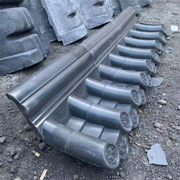 围墙帽屋檐瓦 轻质树脂仿古彩瓦 长度订尺加工 合成树脂瓦