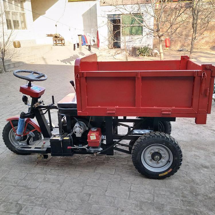 工程柴油三轮车 电动小型运输车 农用养殖拉粪液压自卸三轮车